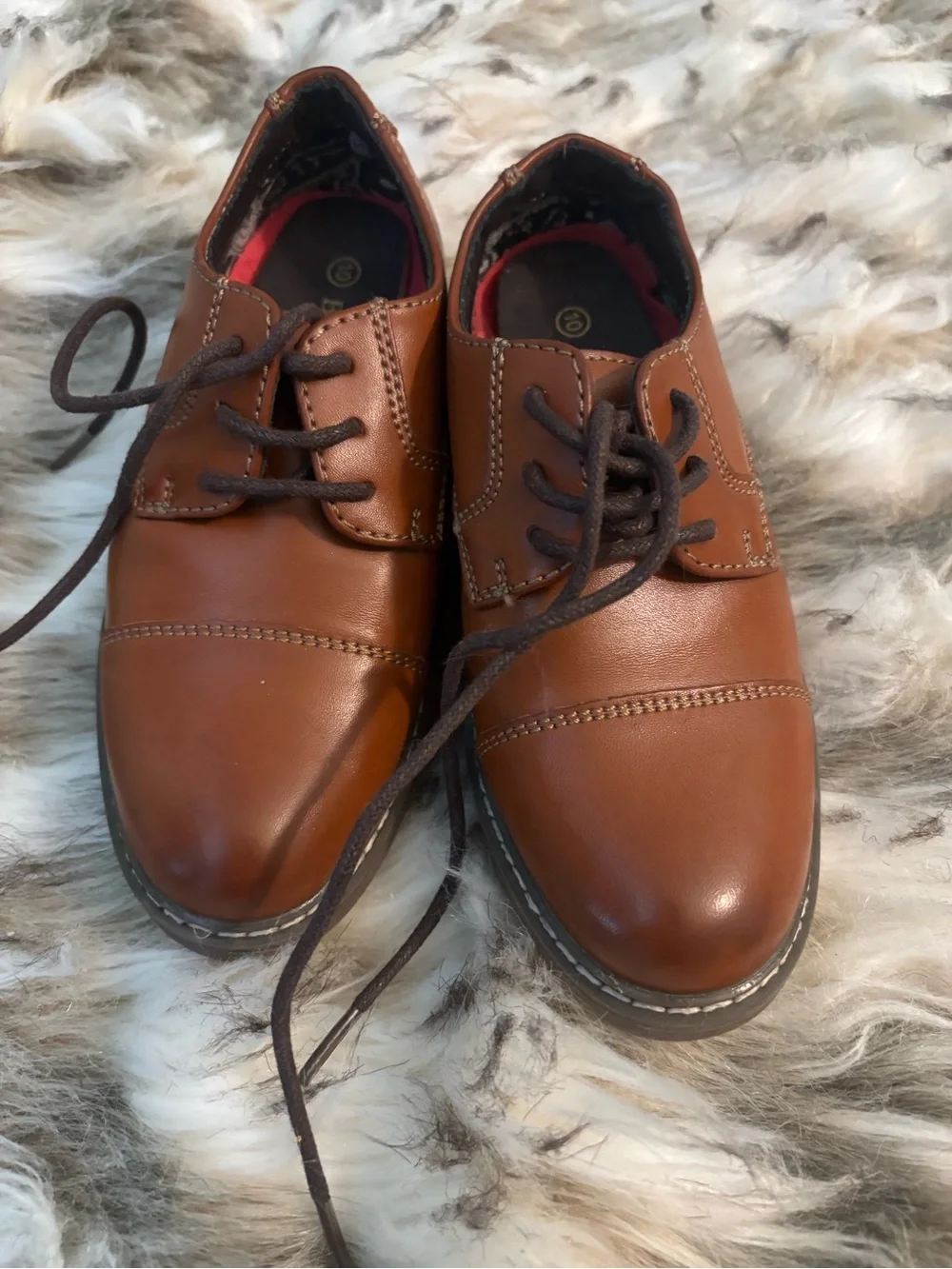 Brown Toddler Dress Shoe Sz: 12